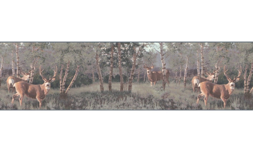 Home Animal Borders Deer Moose Deers Wallpaper Border B2184PG 1000x600