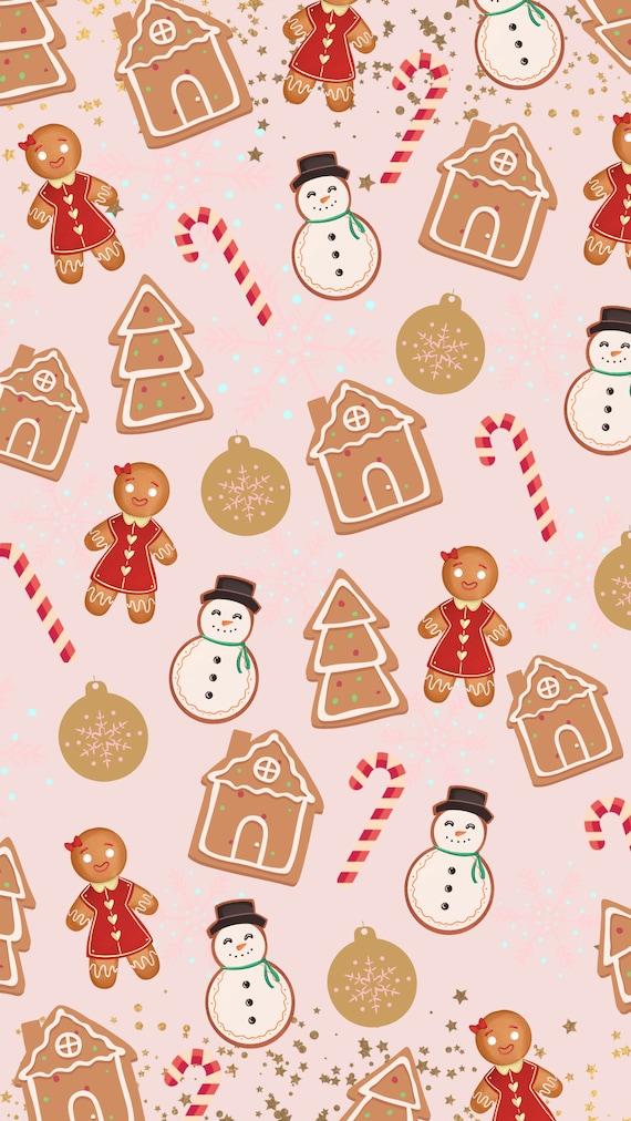 Candy Land Christmas Phone Wallpaper Collection Etsy