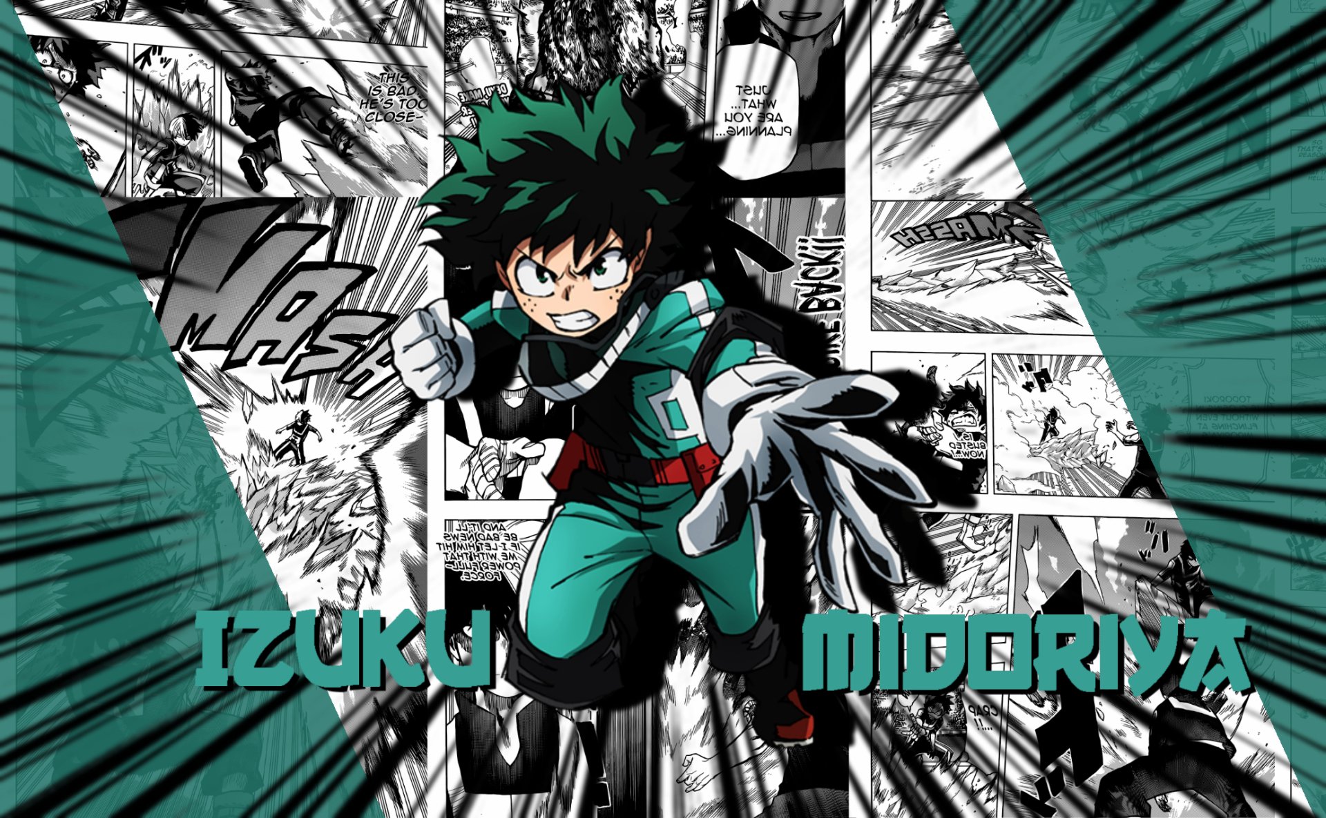 Izuku Midoriya In Action Wallpaper