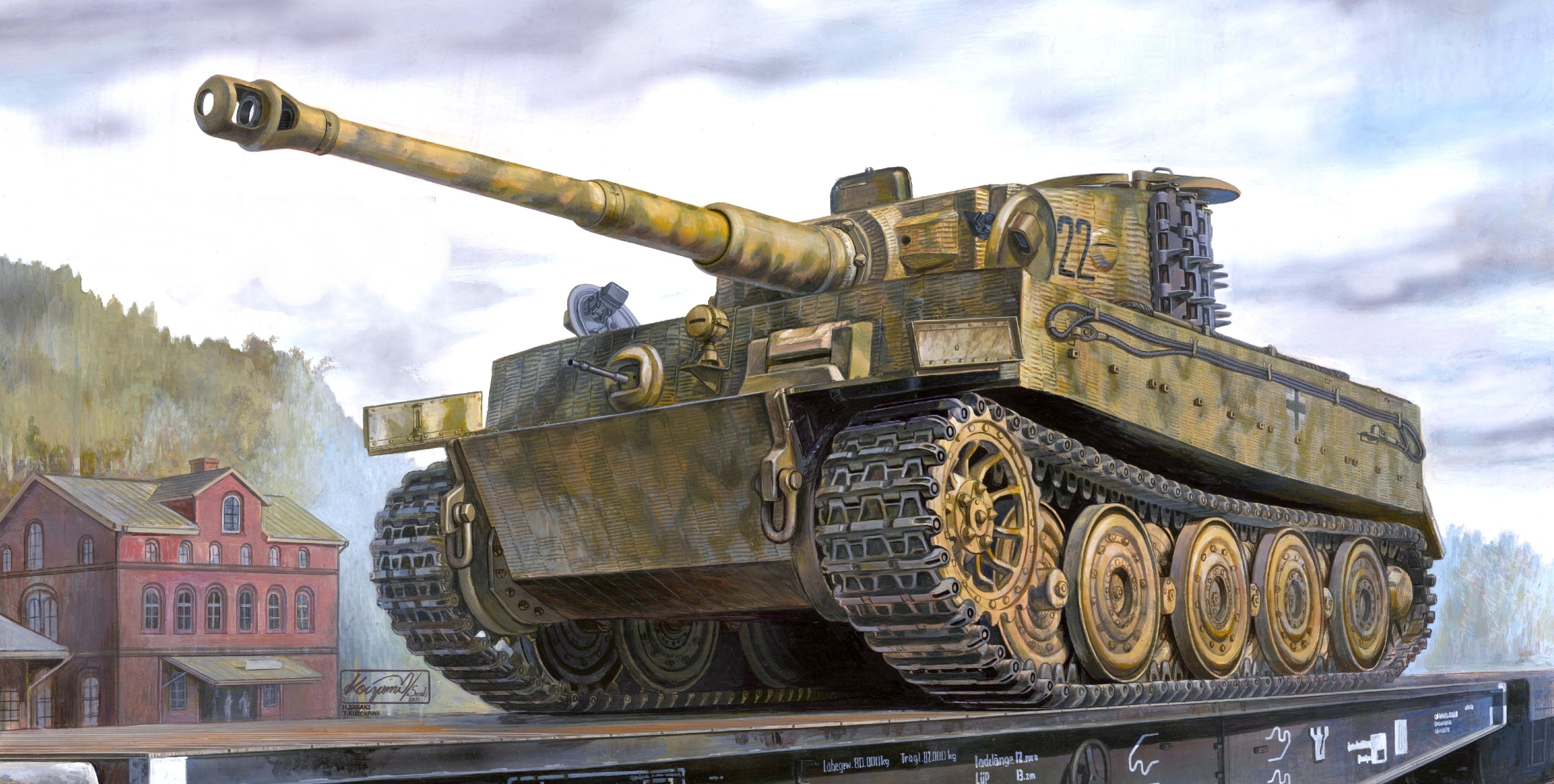 Tanks Painting Art panzer tank military wallpaper 3761x1898 136974