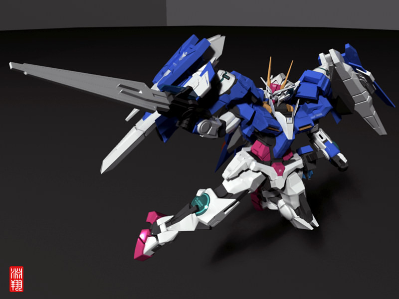 Raiser Gundam Render With White Background