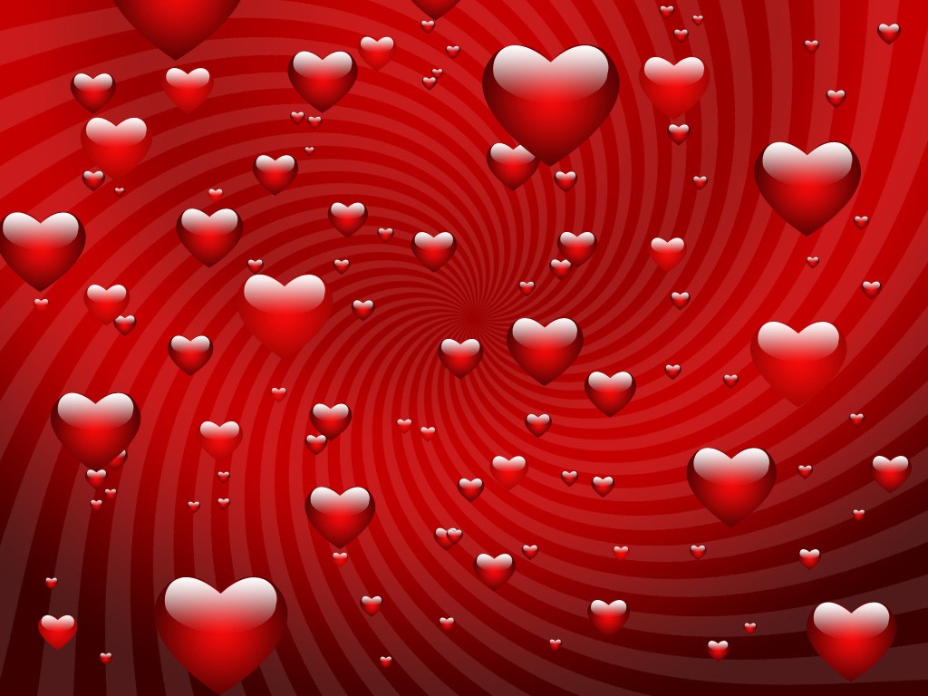 Red Valentine Hearts Wallpaper
