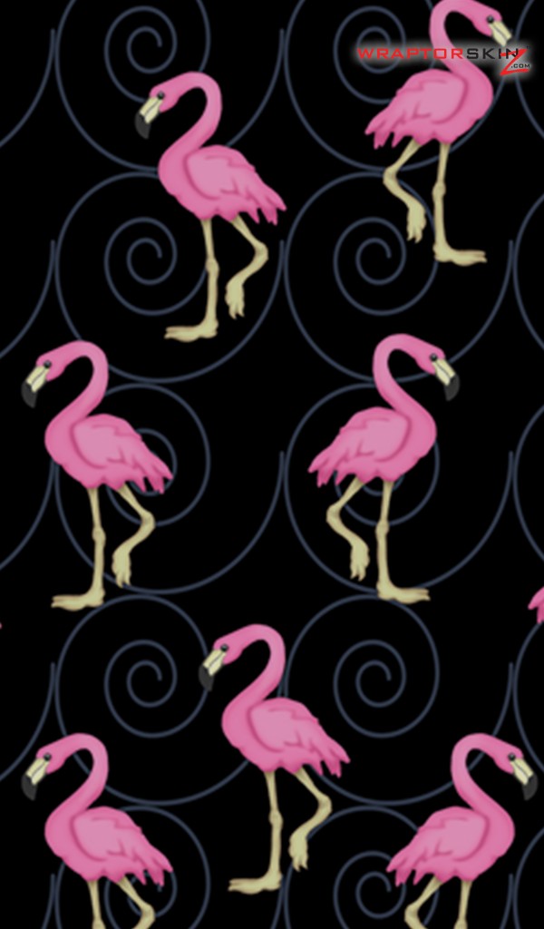 Amazon Kindle Fire Original Decal Style Skin Flamingos On Black