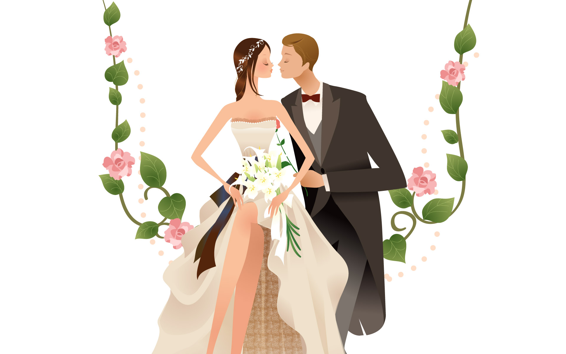 Wedding Couple Cartoon Image