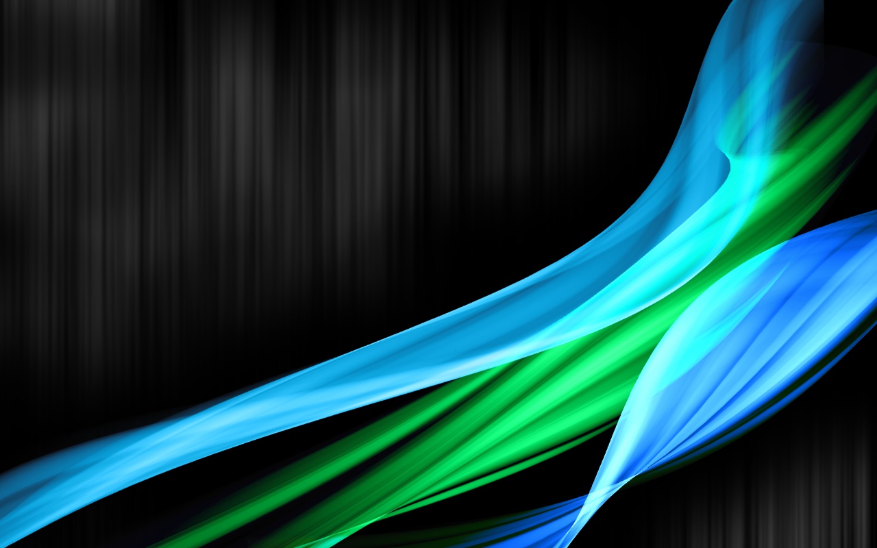 Blue And Green With Dark Background Wallpaper Full HD