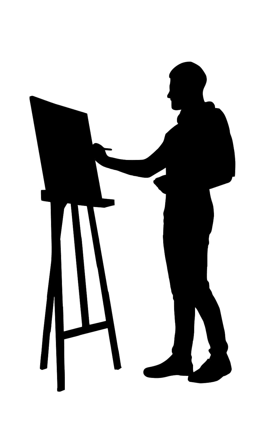 HD Wallpaper Illustration Of Artist Standing At An Easel Working
