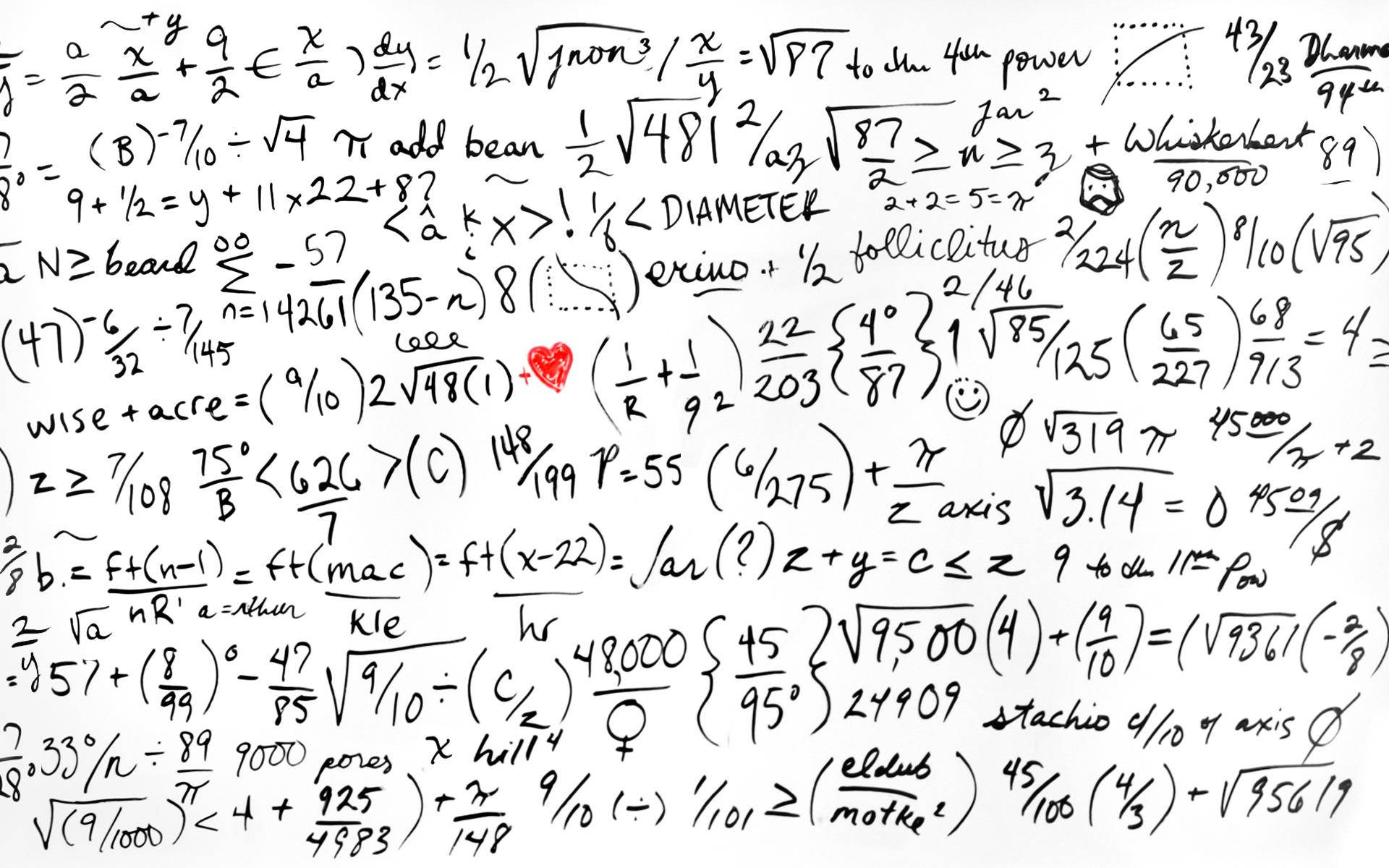 Mathematics Doodled Numbers And Equations 37288feq5px706a3 Wallpaper