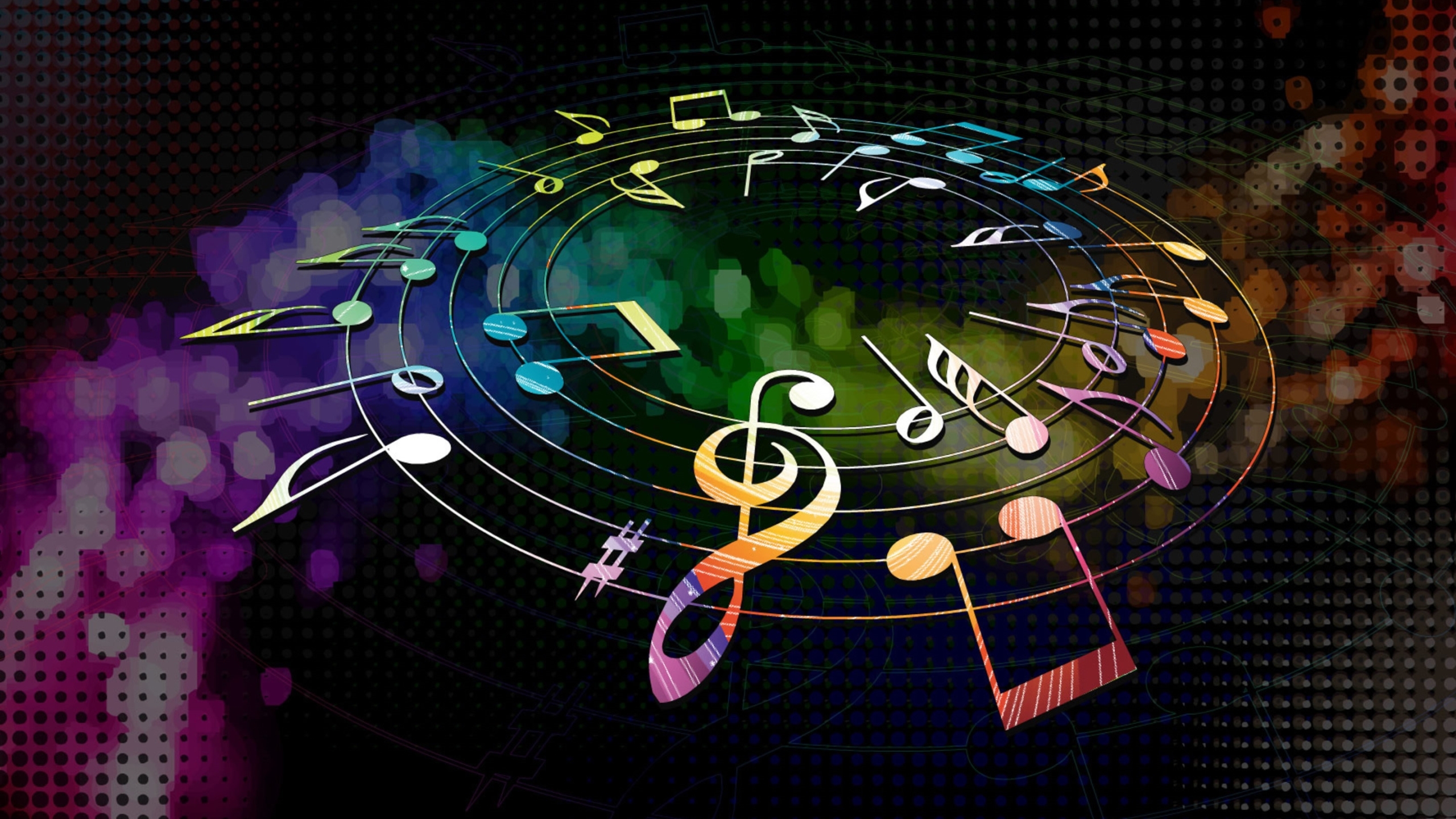 Colorful Musical Notes Mac Wallpaper