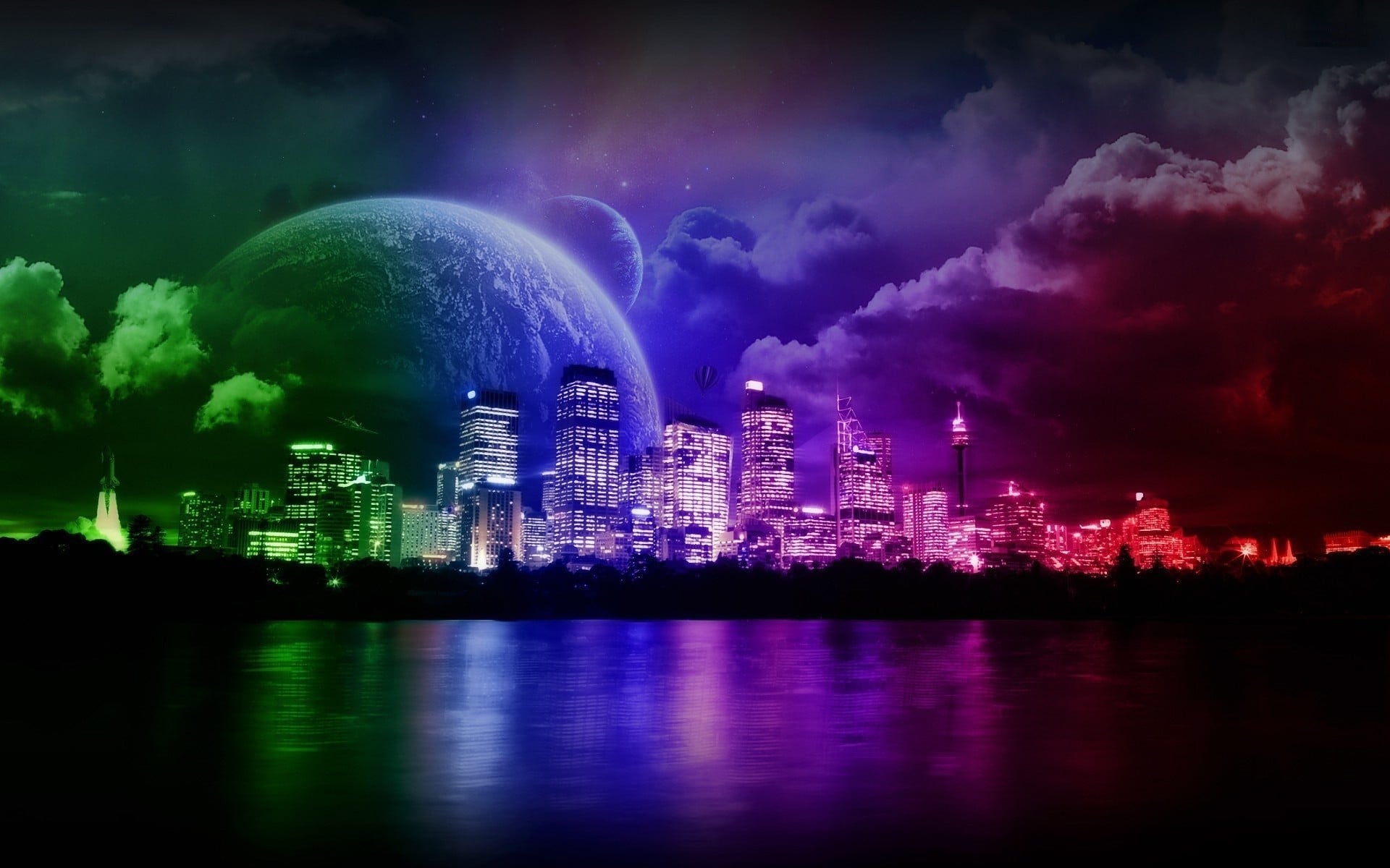 Cool Neon Background Wallpaper