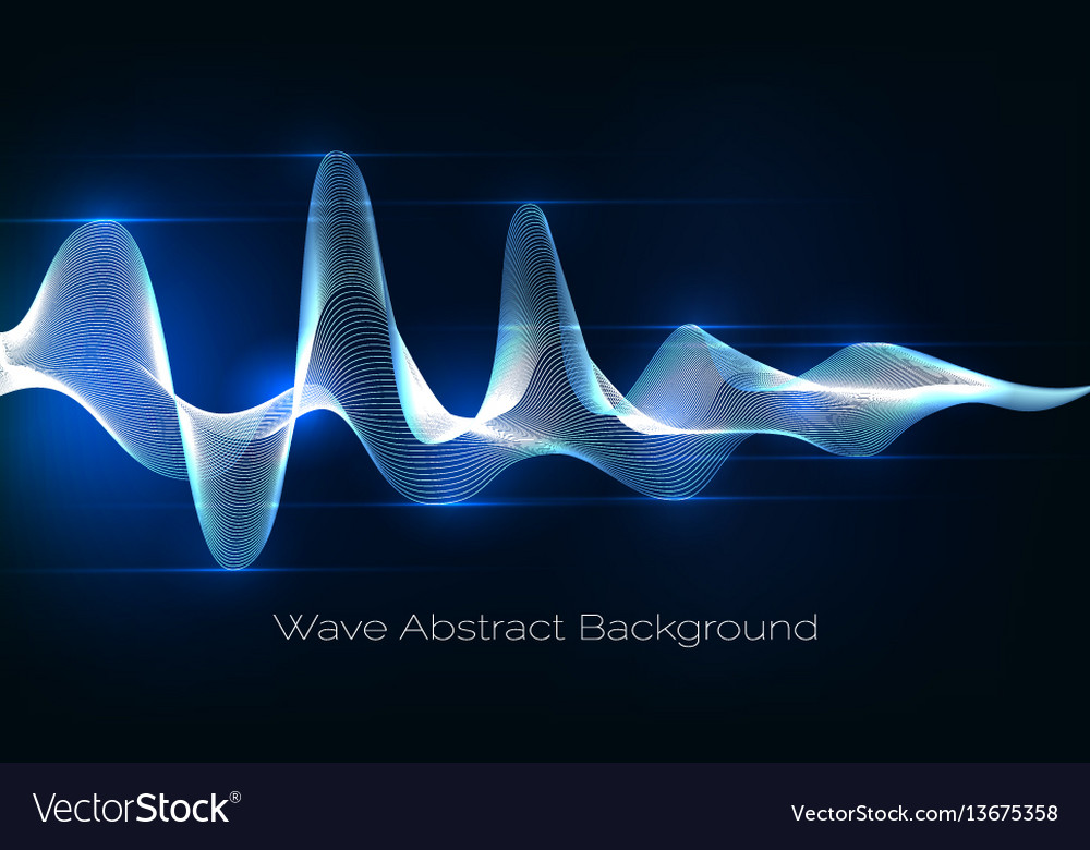 Sound Wave Abstract Background Audio Waveform Vector Image