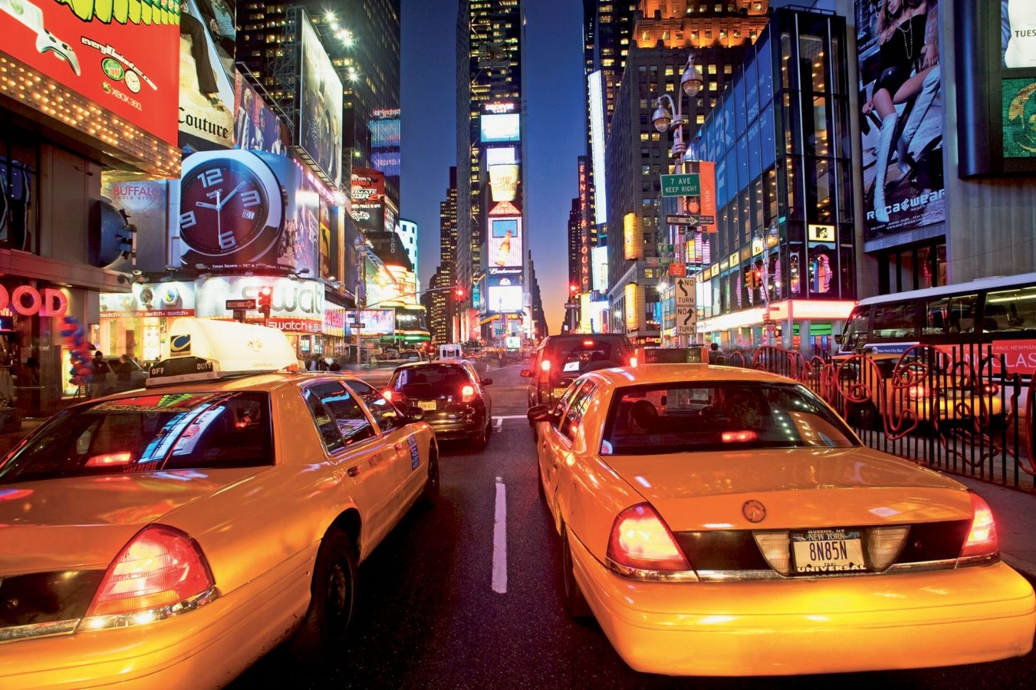Giant Wallpaper Wall Mural New York Times Square Yellow Taxi Themed