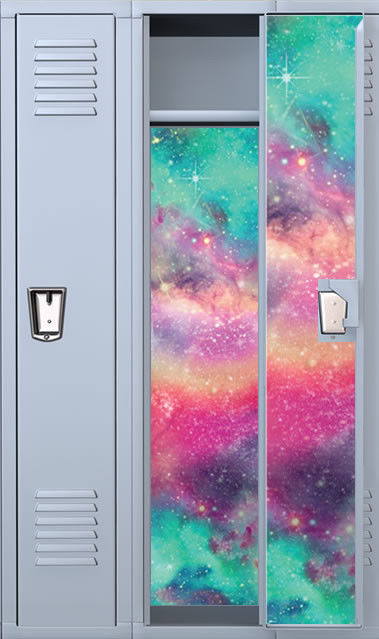 Colored Galaxy Magic School Locker Wallpaper Set