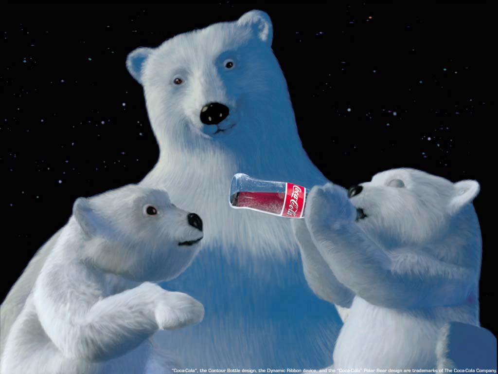 Snowman Wallpaper Coca Cola Christmas Polar Bears