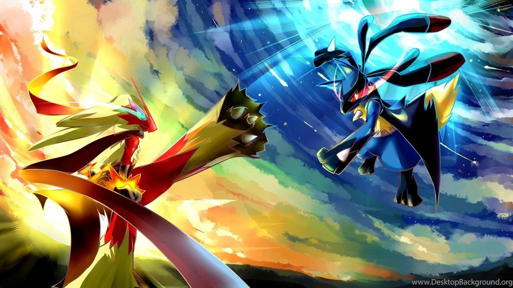 Lucario vs Blaziken Pokmon Pokemon backgrounds Cool pokemon