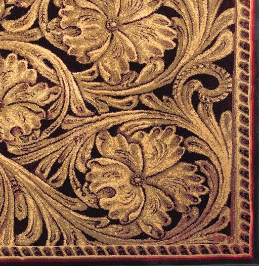 Tooled Leather Patterns Tooled leather rug closeup jpg