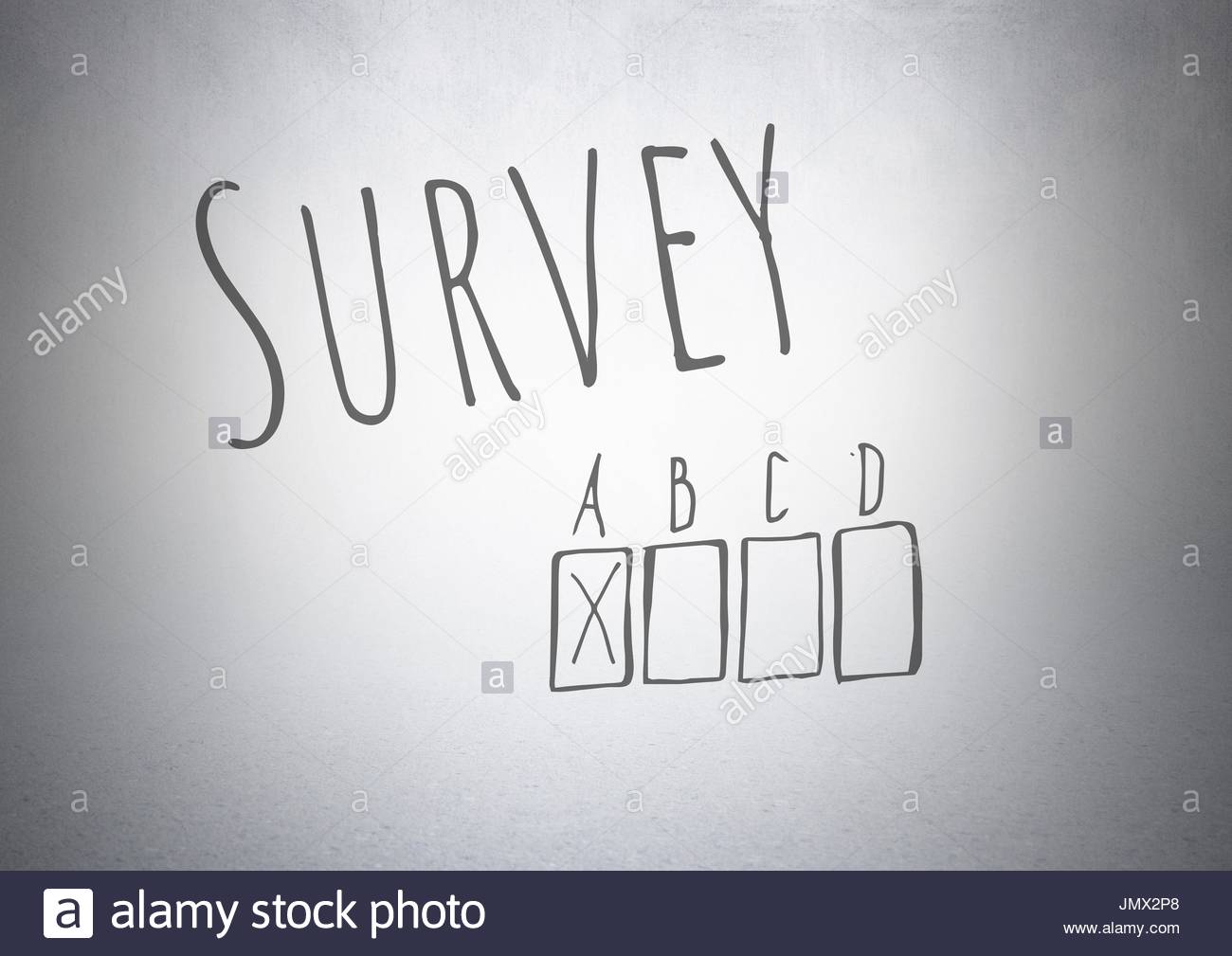 Digital Posite Of Survey Box Ticked Graphics With Grey