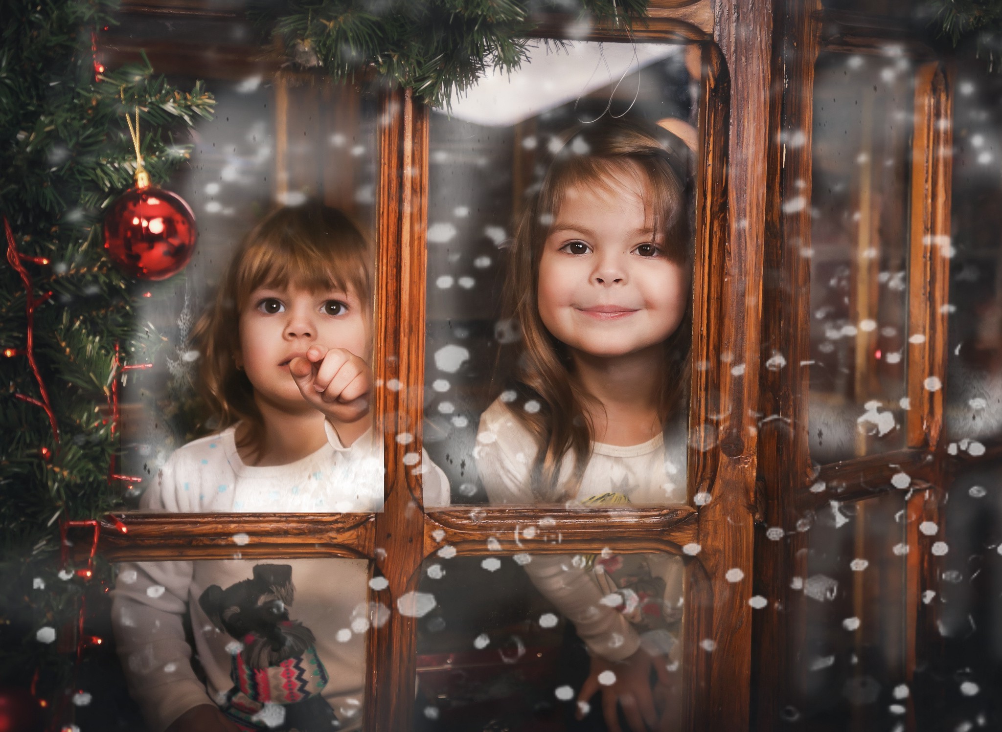 Photography Winter Snow Children Happy Wallpaper HD Desktop