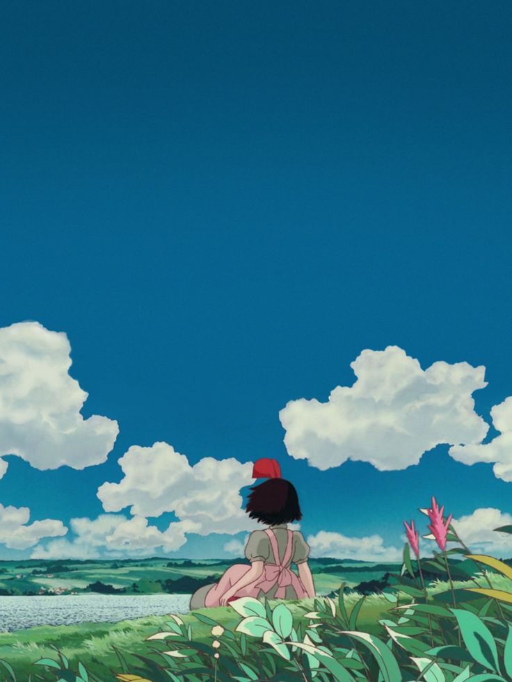 Studio Ghibli Kikis Delivery Service Anime Scenery Wallpaper