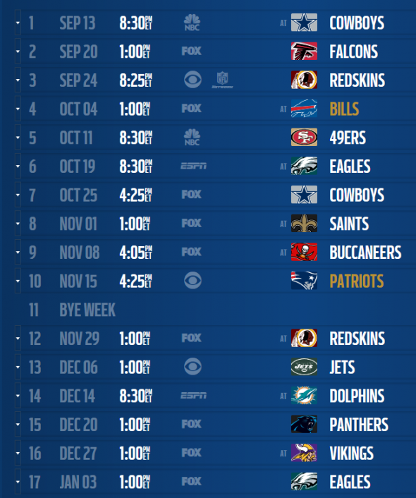 Free download Ny Giants Printable Schedule 2015 Calendar Template 2016