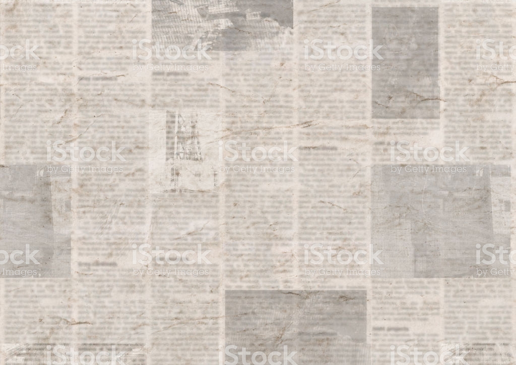 Newspaper With Old Grunge Vintage Unreadable Paper Texture