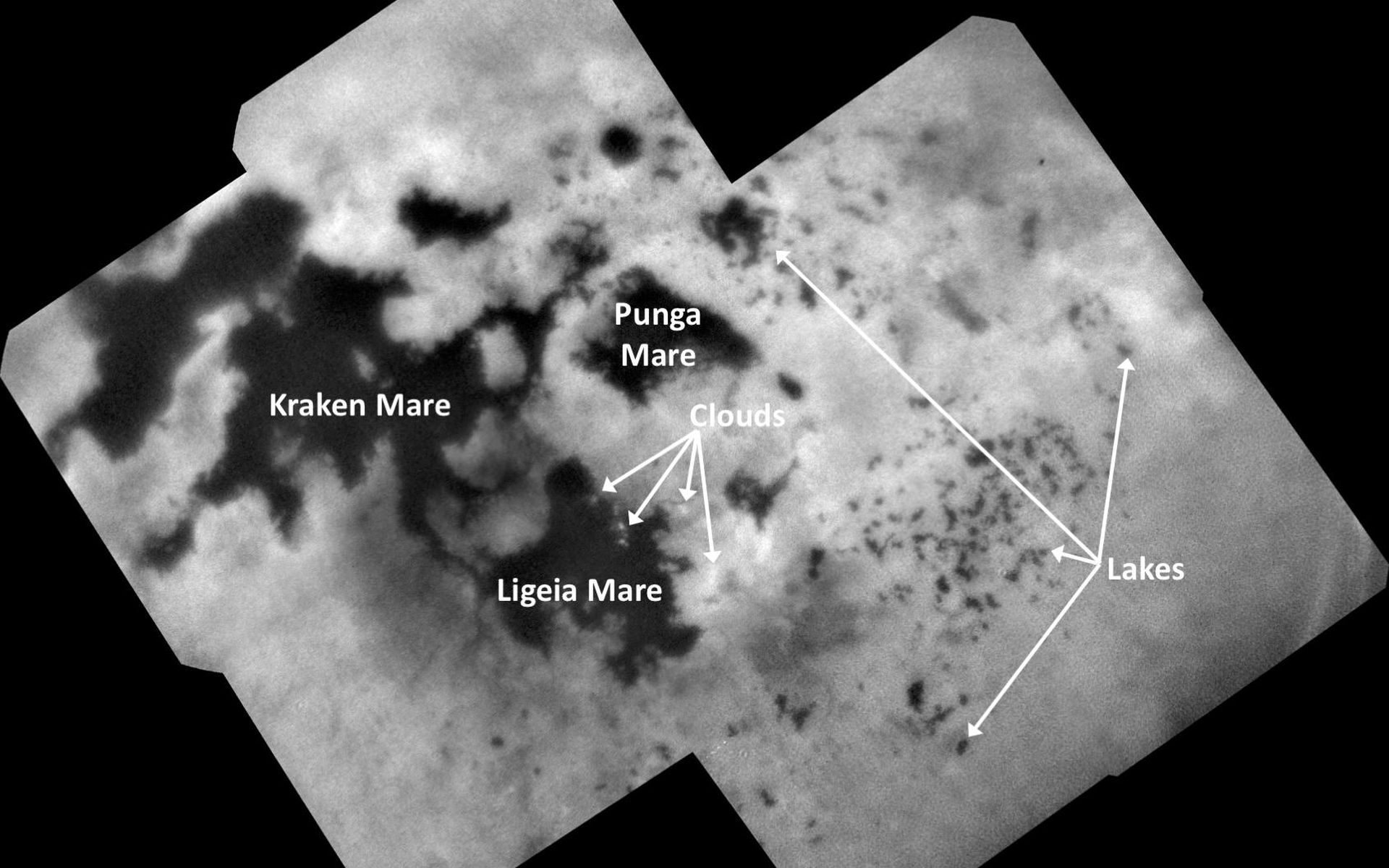 Space Image Titan Lakes