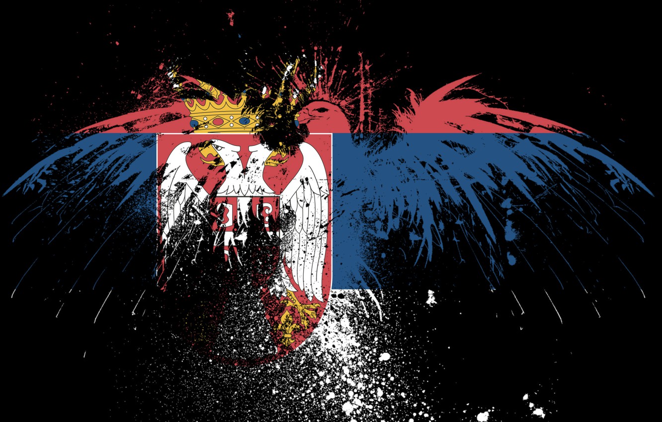 Wallpaper Eagle Flag Brothers Serbia Serbian