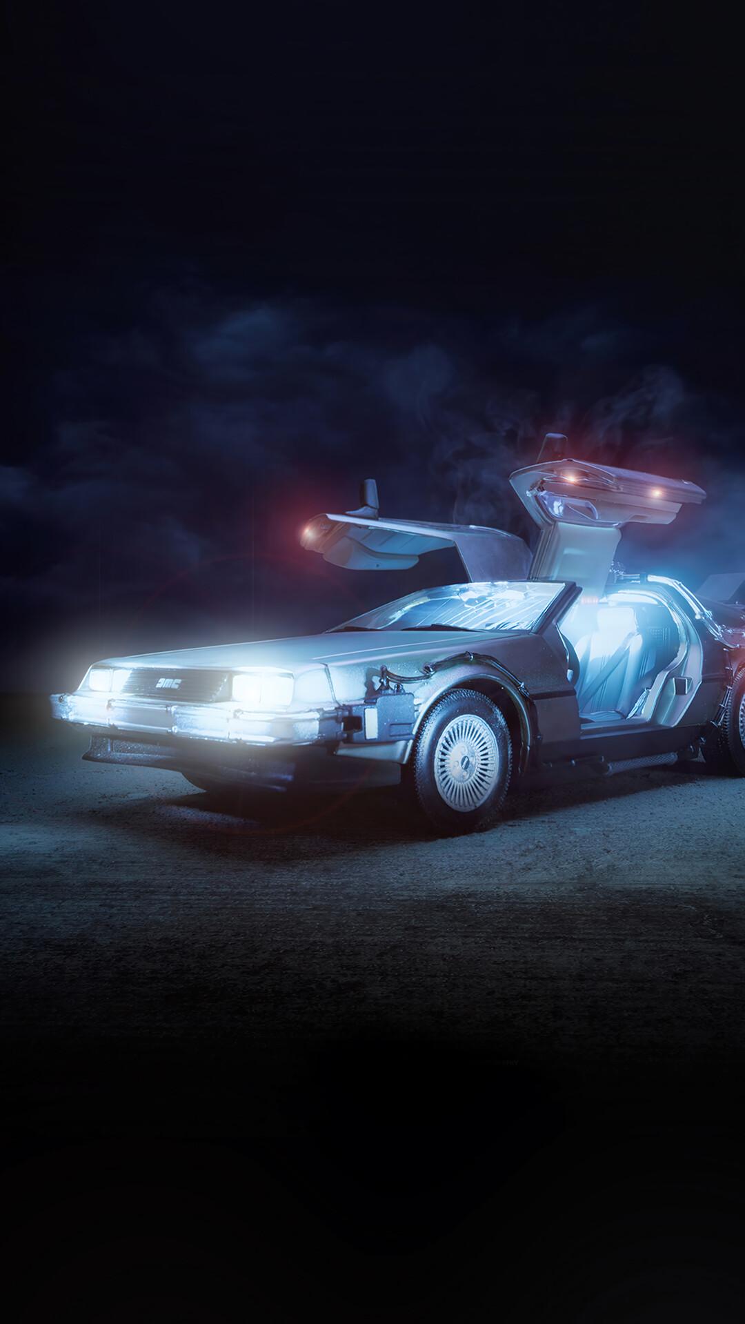 DeLorean Back to the Future 4K Wallpaper iPhone HD Phone 5440f