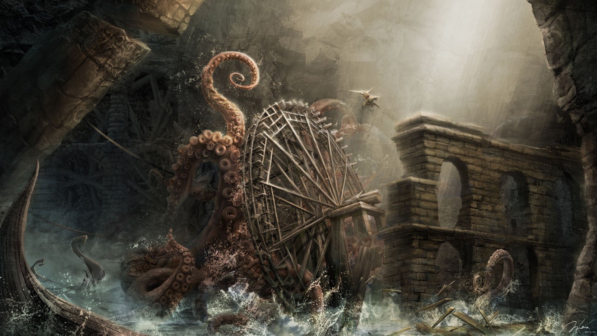 Kraken HD Wallpaper Background Image