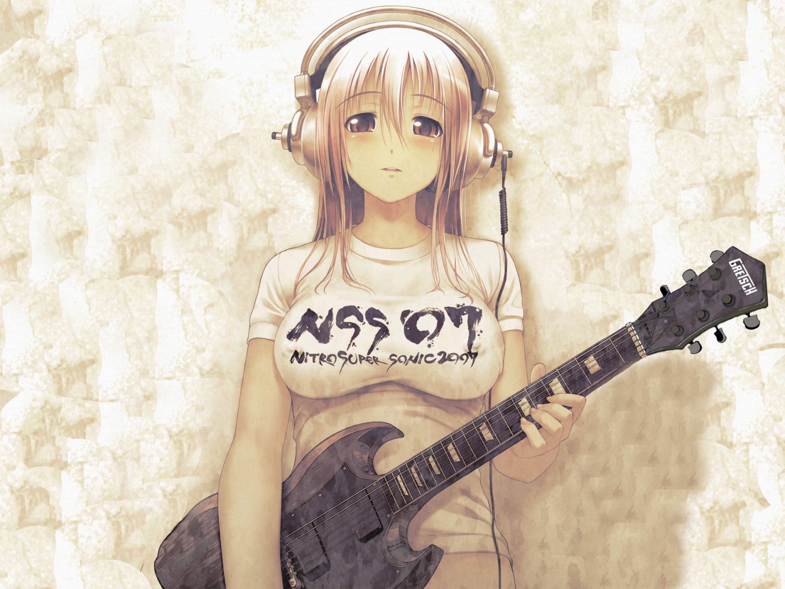To Download Anime Girl with Guitar wallpaper click on full size and
