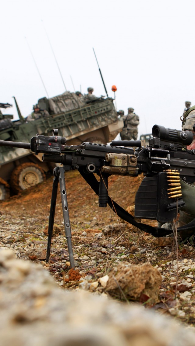 Wallpaper M249 Lmg Light Machine Gun Saw Mk Soldier U S