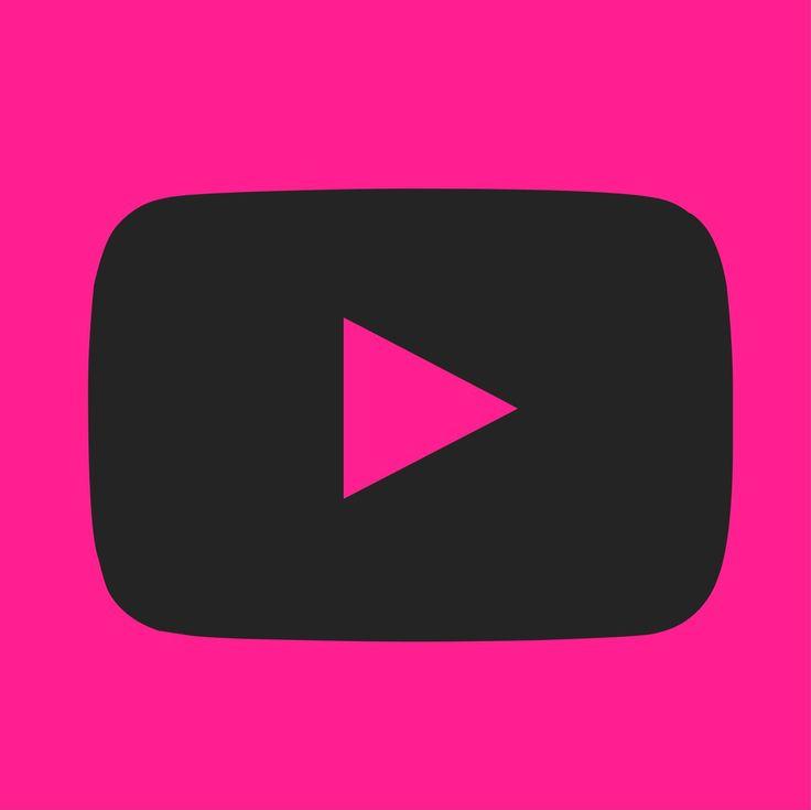 YouTube icon Pink and black wallpaper Pink wallpaper iphone