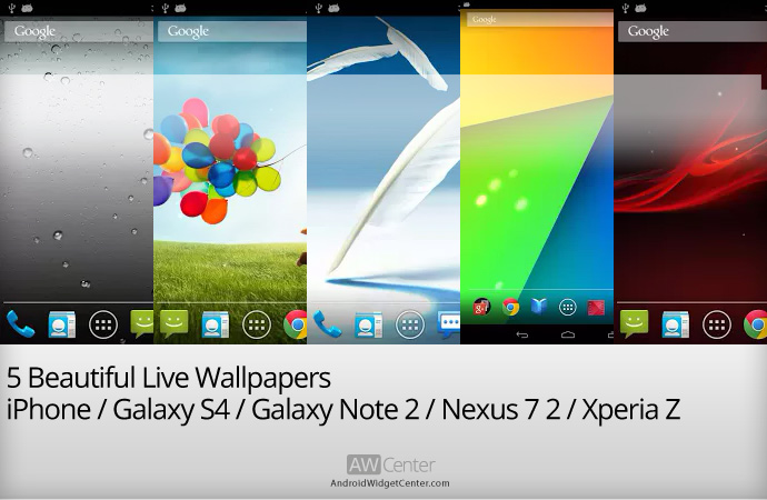 Xperiaz iPhone Nexus7 Galaxy Note2 S4 Live Wallpaper
