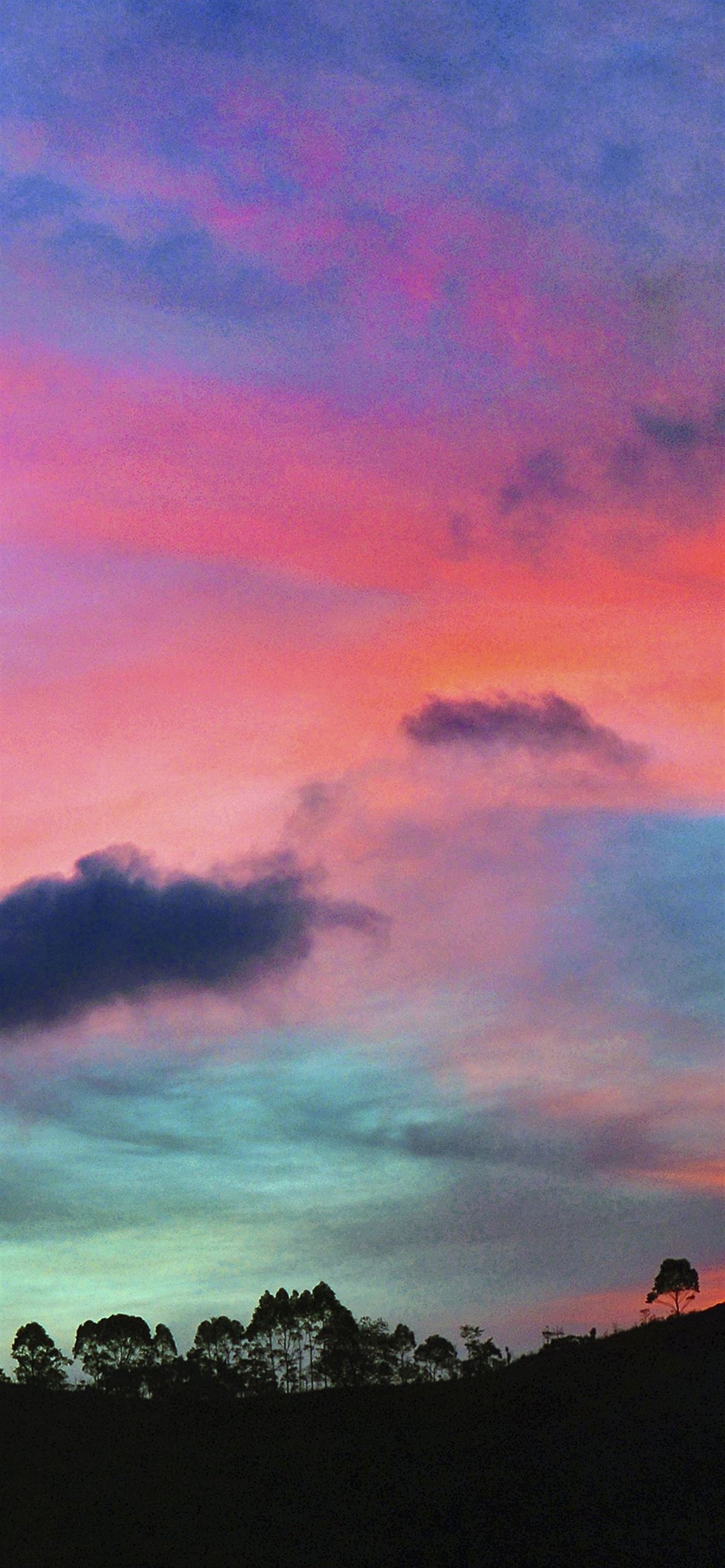 Sky Rainbow Cloud Sunset iPhone X Wallpaper