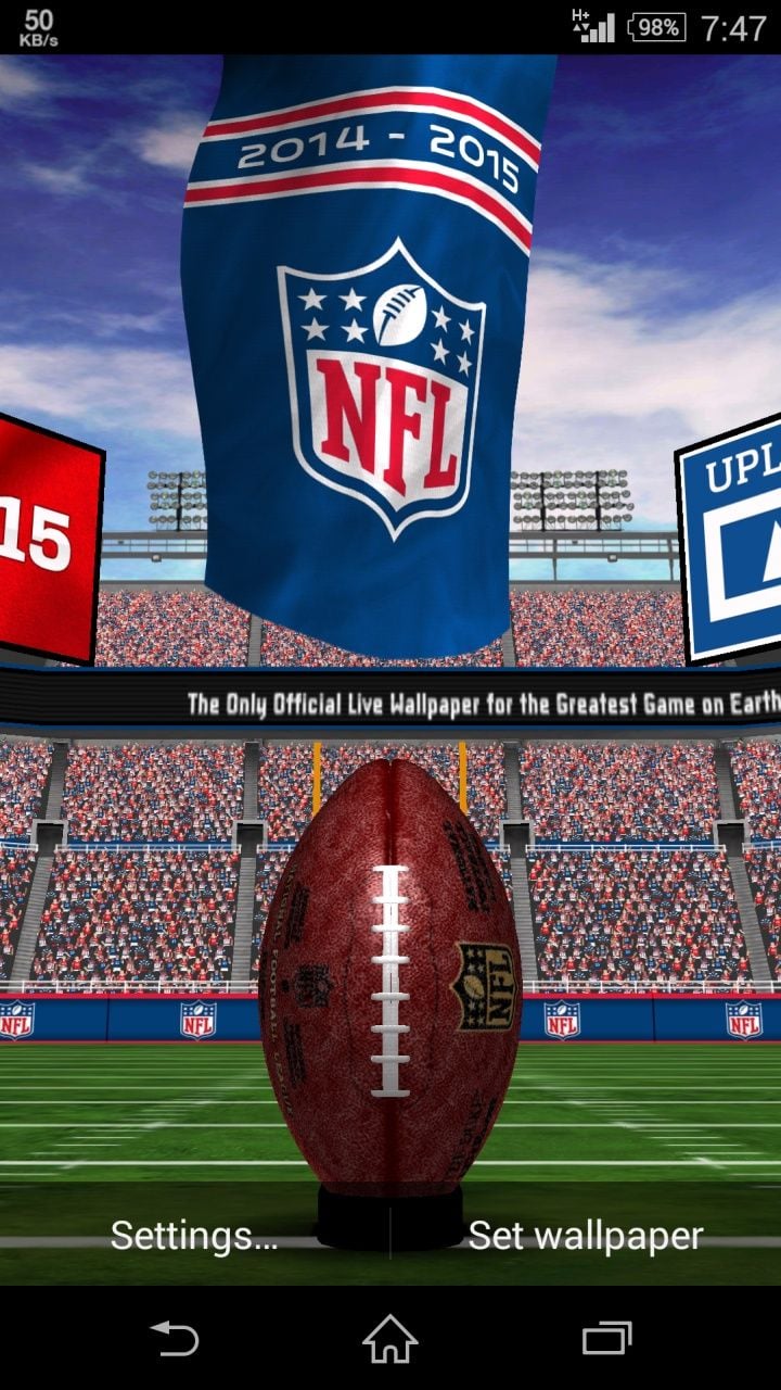 The official live wallpaper for the greatest game on Earth the NFL 720x1280
