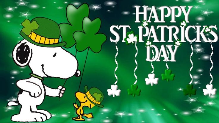 Day Peanuts Gang Snoopy St Patricks Patrick S Happy