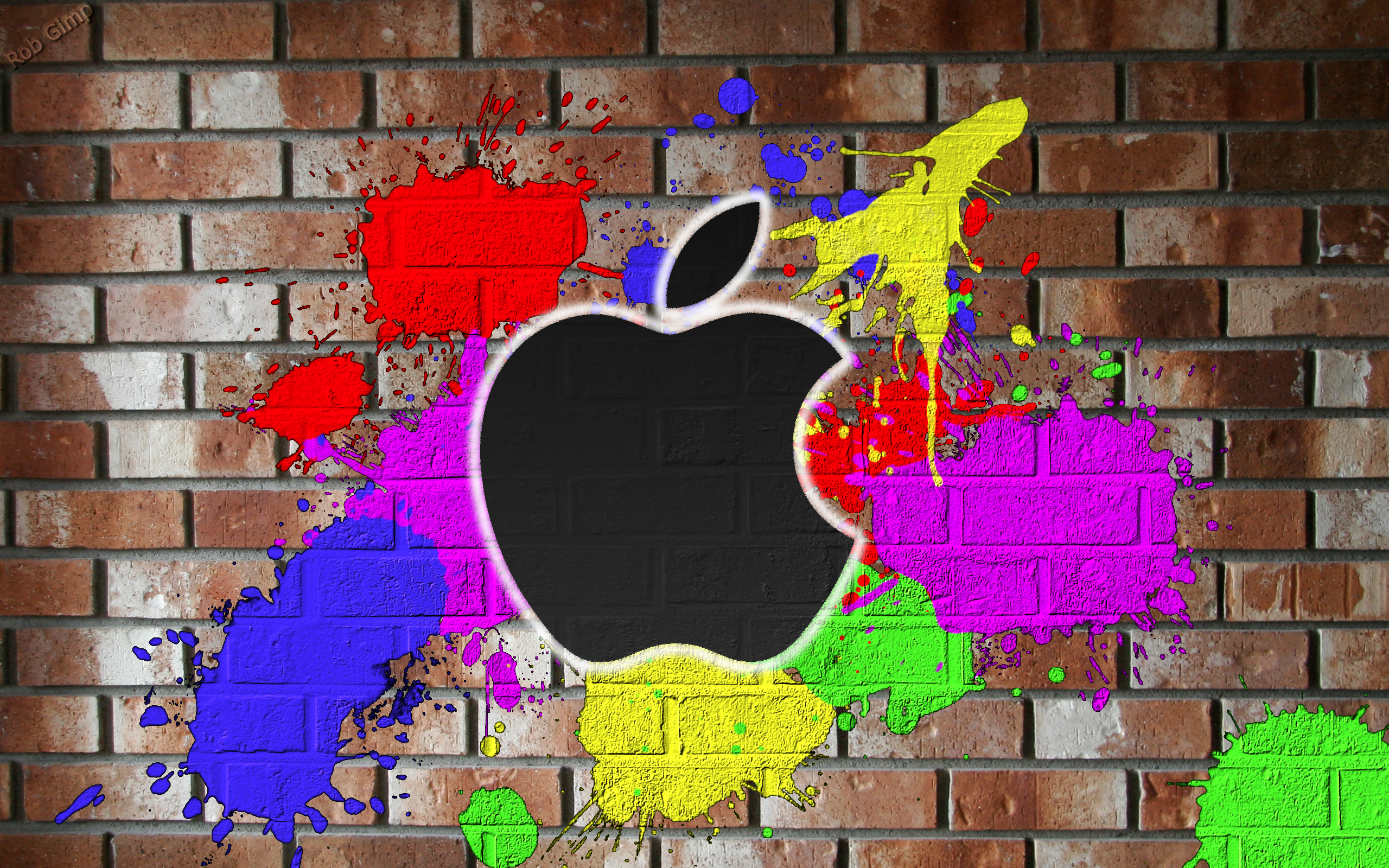 Apple Graffiti Wallpaper by Robgimp on