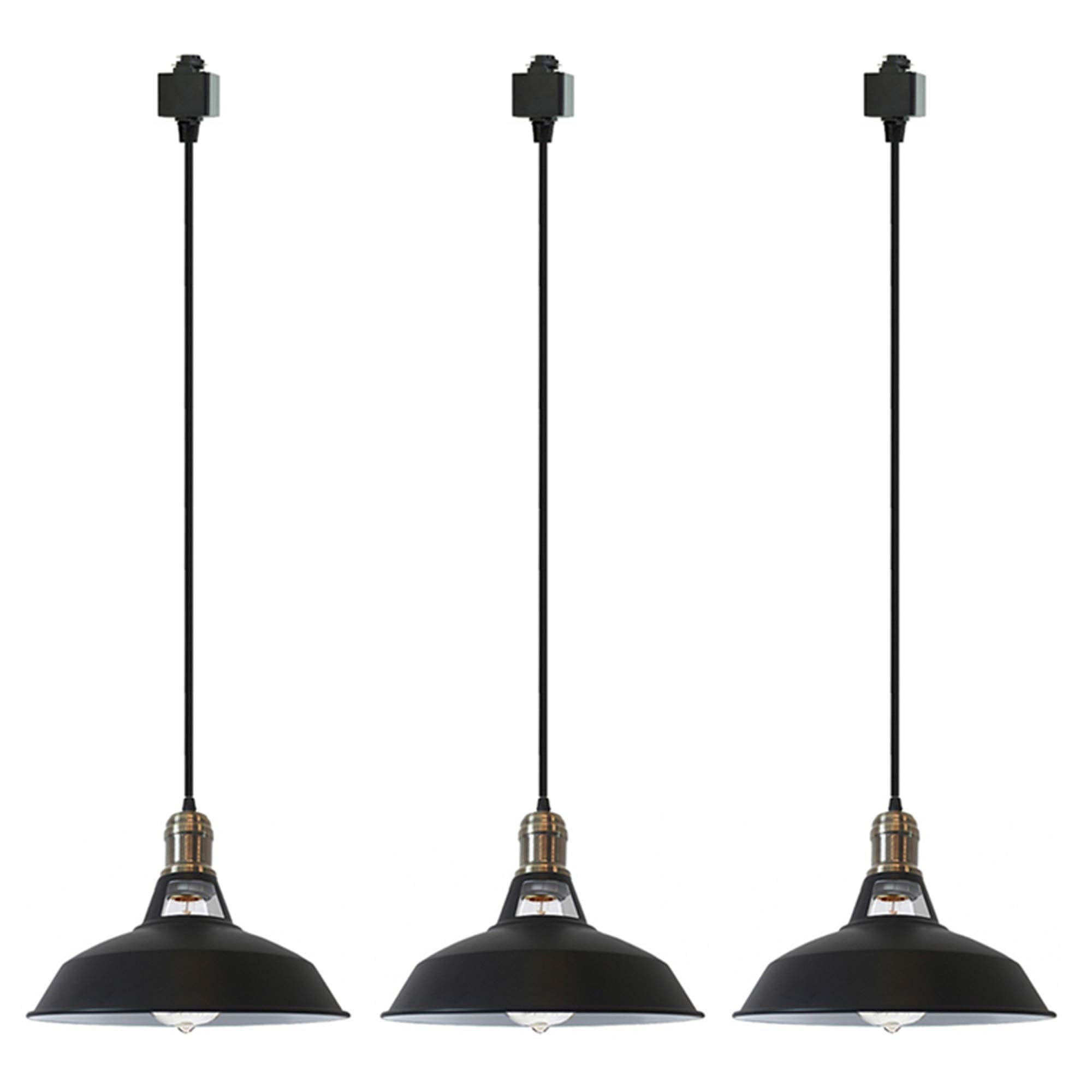 Fsliving H Track Pendants Lighting Iron Art Macaron Black Wallpaper