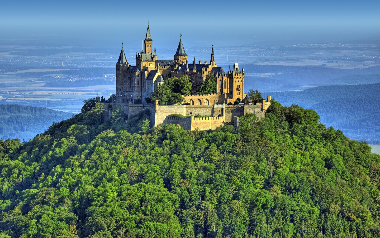 Castle On Mountain Awesome Landscape Germany Holiday Desktop Wallpaper