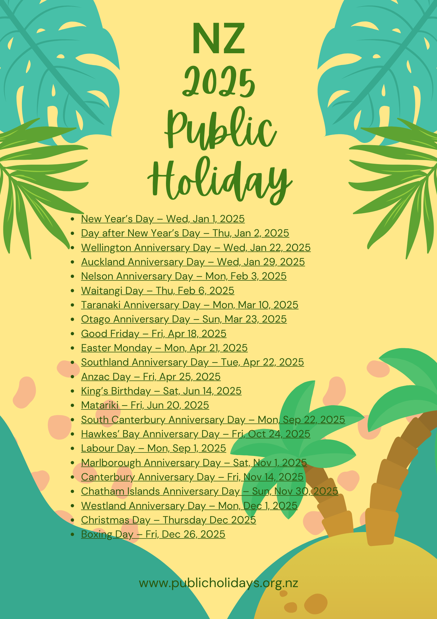 List Of Nz Public Holidays Wallpaper