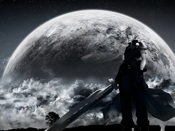 Moon Final Fantasy Vii Advent Children Cloud Strife Wallpaper