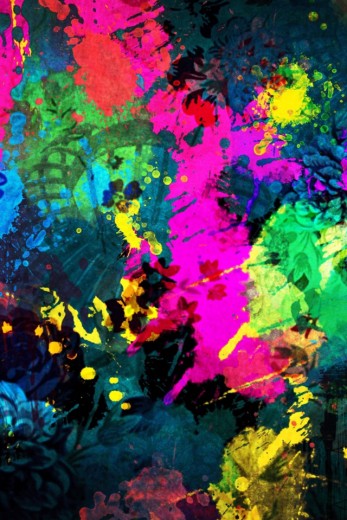 Colorful Paint Splatter Simply Beautiful iPhone Wallpaper