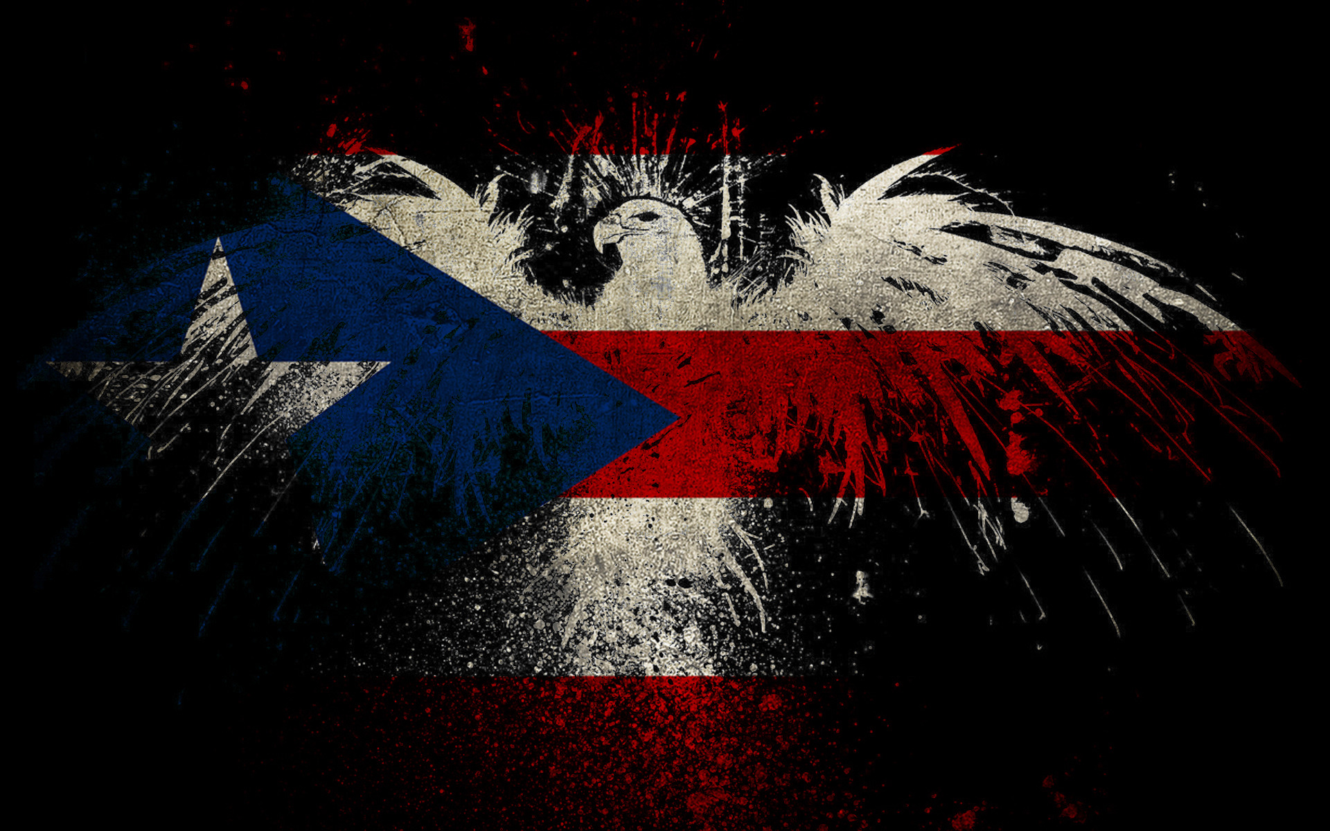Puerto Rico Flag HD Wallpaper Eagle Shaped