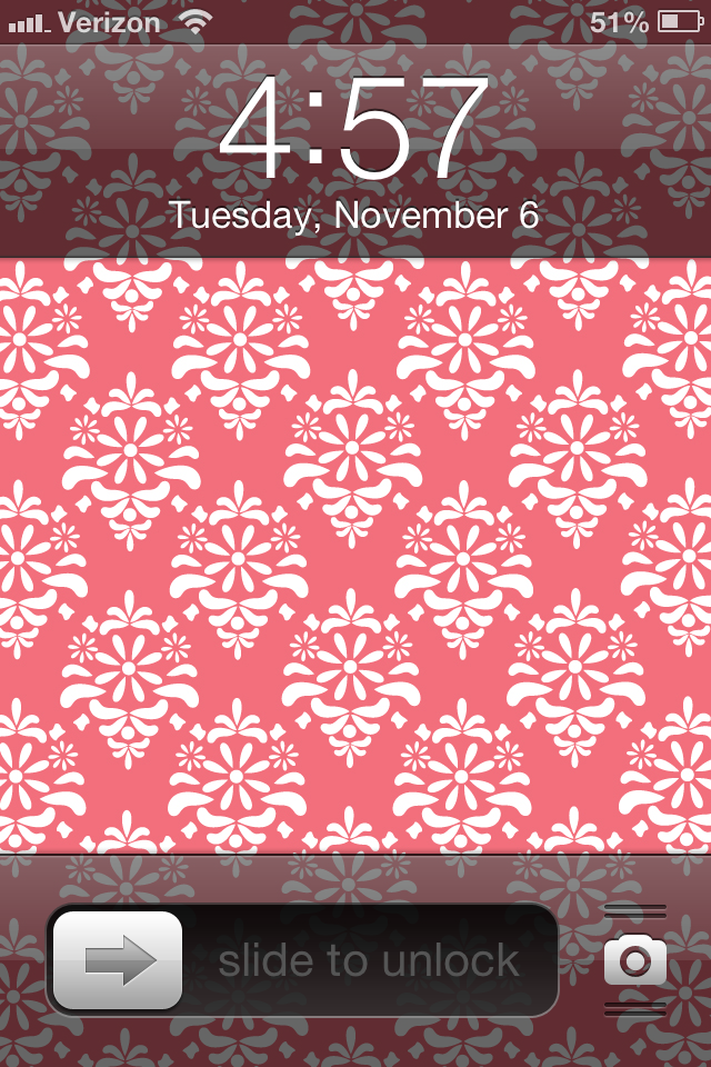 Pink And Gray Damask Wallpaper For iPhone