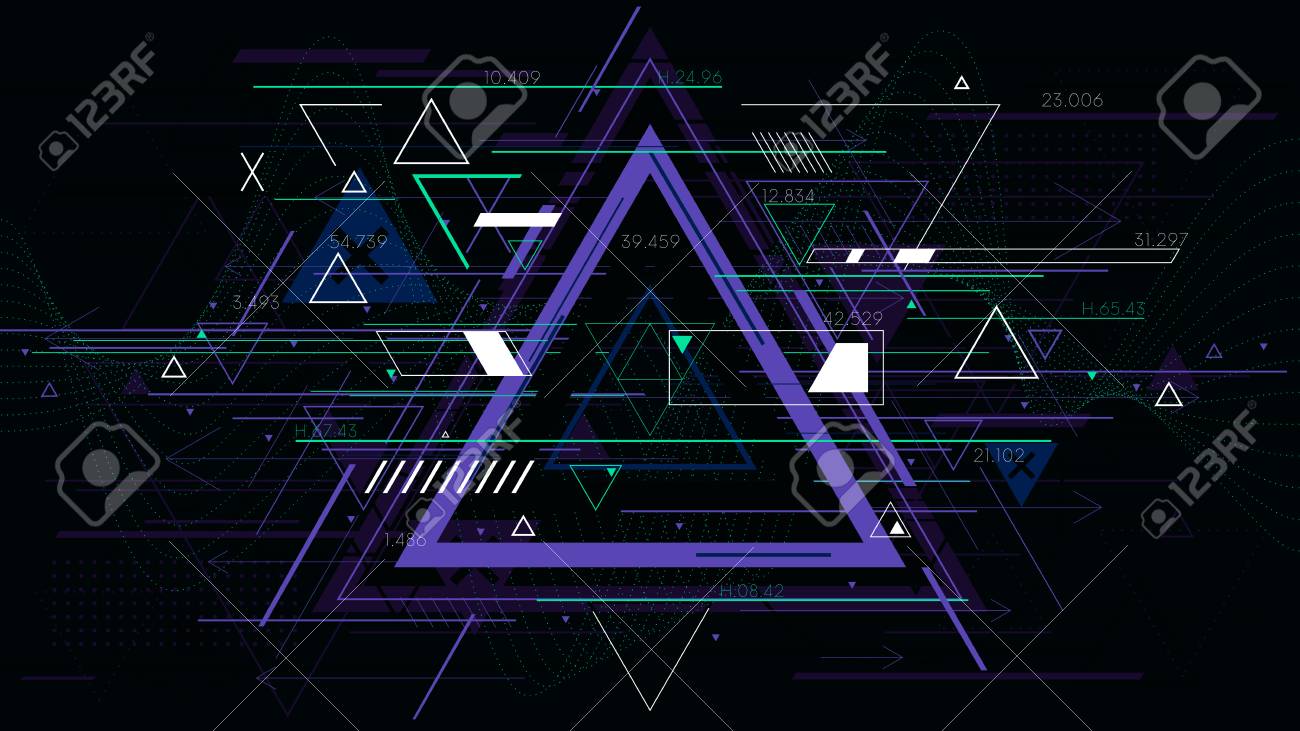 Tech Futuristic Abstract Triangle Geometric Background Sci Fi