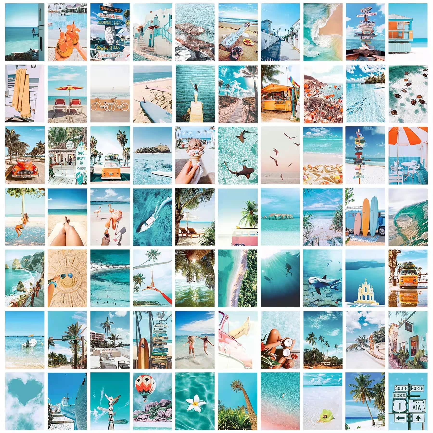 Amazon Liigemi 70pcs Blue Wall Collage Kit Aesthetic Pictures