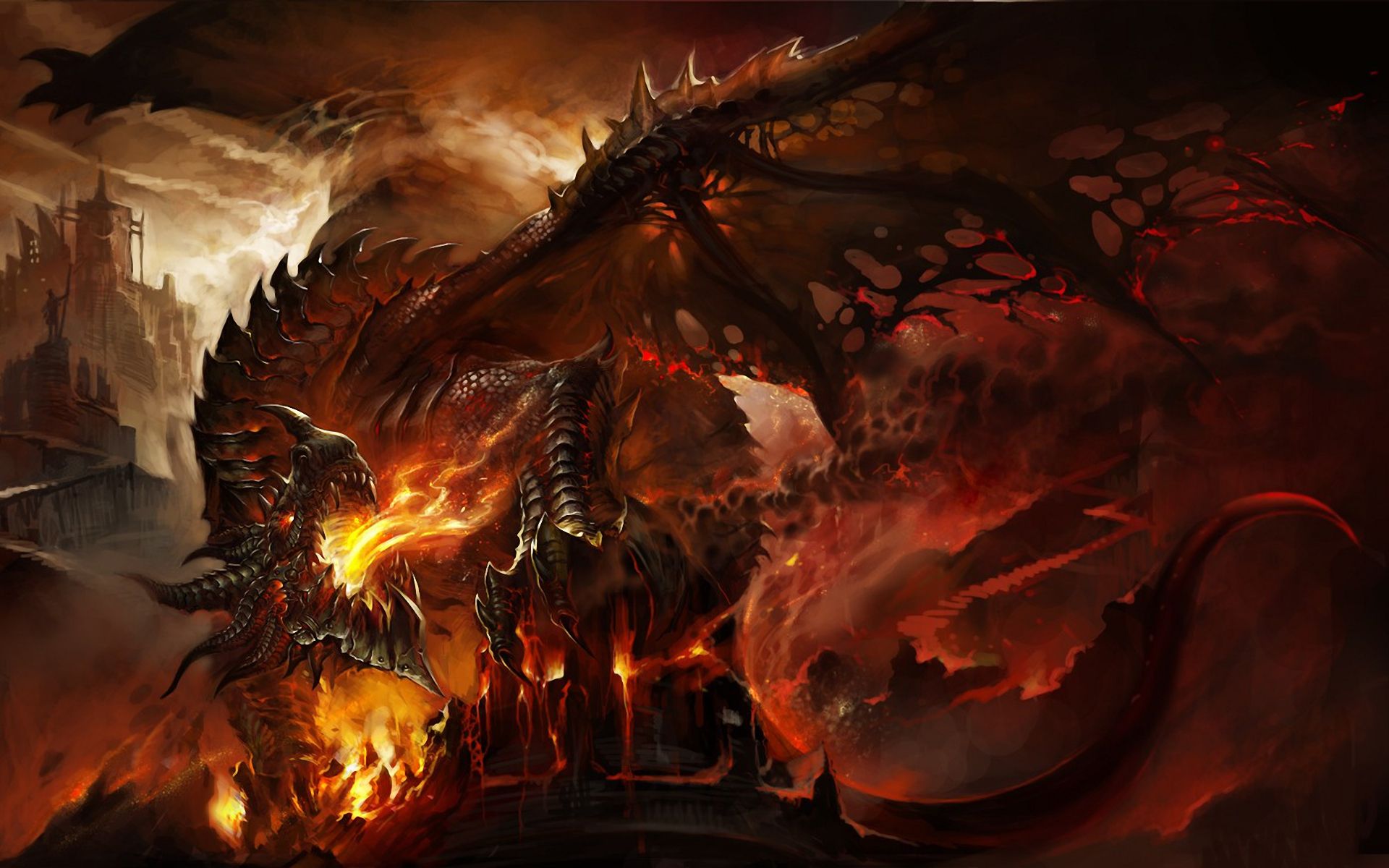 Lava Dragon Wallpaper