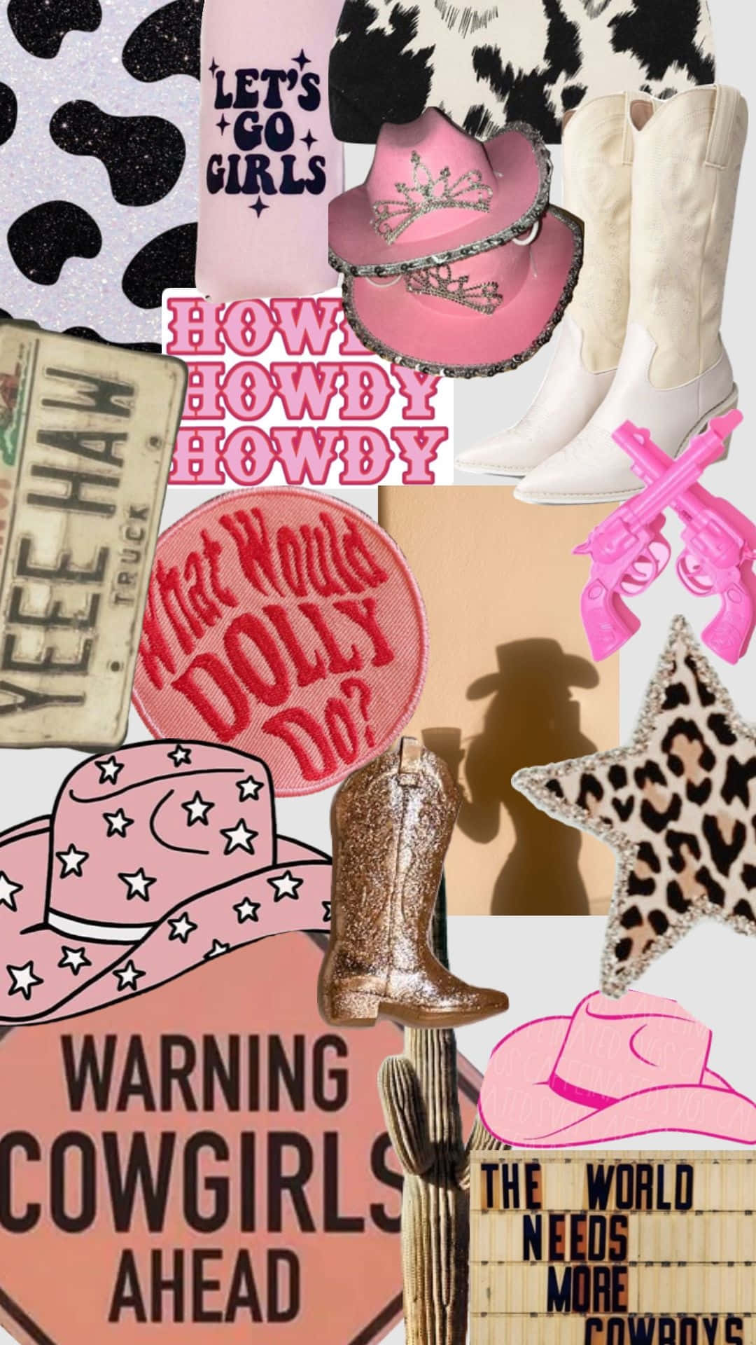 Pink Cowgirl Aesthetic Wallpaper