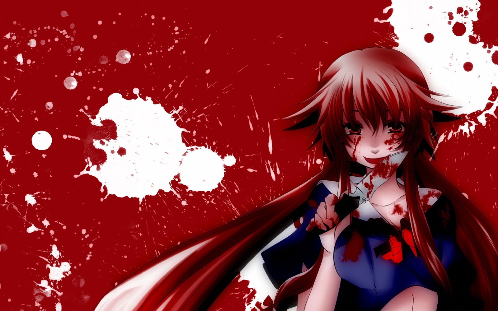 Future Diary Blood Anime Mirai Nikki Yuno wallpaper, 1920x1080, 50315