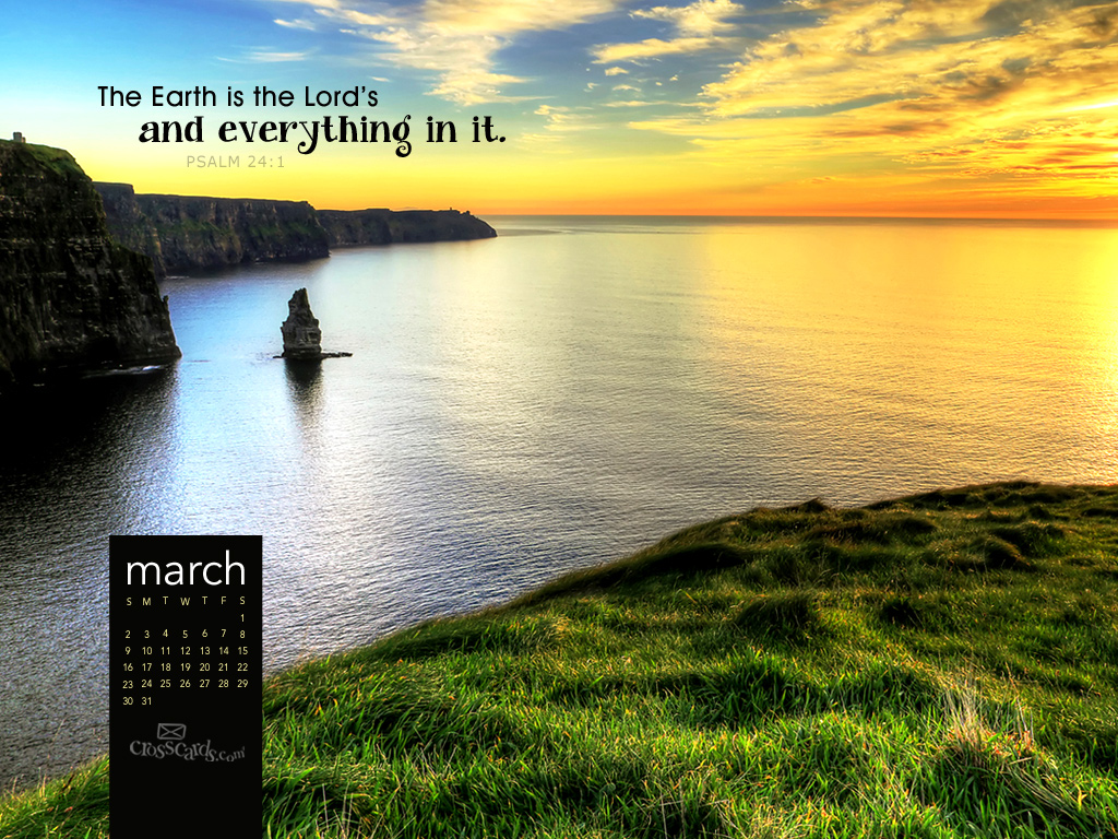 March Psalm Desktop Calendar Monthly Calendars