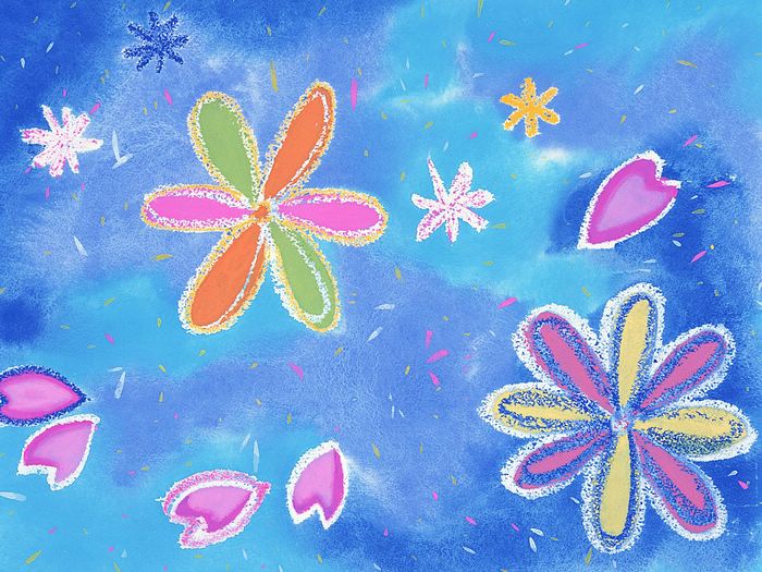 Lovely Floral Background For Children Abstract Pattern Wallpaper
